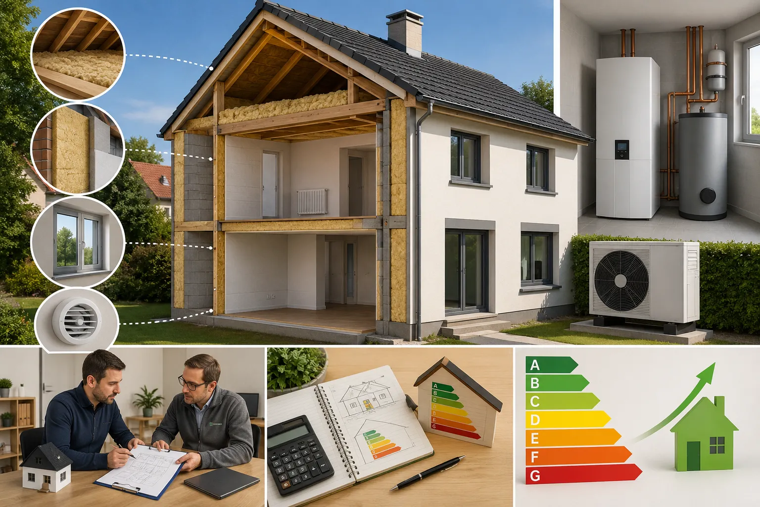 Travaux pour sortir d'une passoire thermique : par où commencer et quels gains de classe